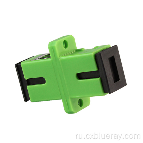 SC/APC Green Color One Mode Simplex Fiber Optic Adapter SC